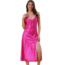 Cheibear Womens Satin Nightgowns Lingerie Strap Chemise Split Hem Silky Lounge Dress 11 Cheibear Womens Satin Nightgowns Lingerie Strap Chemise Split Hem Silky Lounge Dress -Cheibear Sales Store GUEST 7fc0e140 9c48 4110 be7a 34bb774827d5