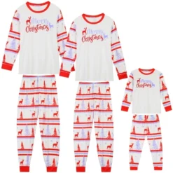 Cheibear Christmas Sleepwear Long Sleeve Tee With Pants Lounge Holiday Family Pajama Sets Red-White 7 Cheibear Christmas Sleepwear Long Sleeve Tee With Pants Lounge Holiday Family Pajama Sets Red-White -Cheibear Sales Store GUEST 804950c5 6895 455b a3ae 1f9813dcbd6a