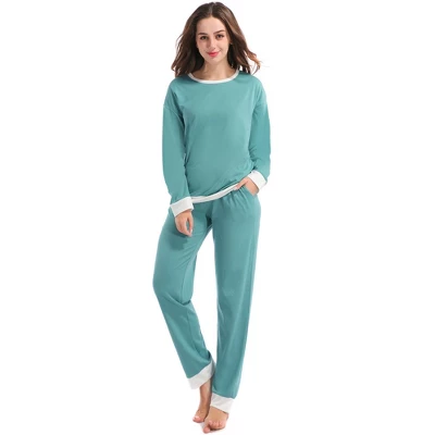 Cheibear Womens Lounge Sets Long Sleeves Round Neck Soft With Pants Sleepwear Pajamas 6 Cheibear Womens Lounge Sets Long Sleeves Round Neck Soft With Pants Sleepwear Pajamas - Image 6