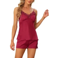 Cheibear Womens Satin Lounge Lace Trim Cami Tops With Shorts Sleepwear Pajamas Sets 18 Cheibear Womens Satin Lounge Lace Trim Cami Tops With Shorts Sleepwear Pajamas Sets -Cheibear Sales Store GUEST 863a716c 47f0 4701 a837 08e2289fe837
