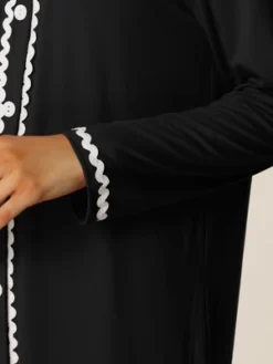 Cheibear Womens Button Down V Neck Long Sleeve Pajama Nightshirt Dress -Cheibear Sales Store GUEST 92de3308 9676 4360 9942 248b46ddfdc7