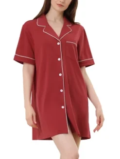 Cheibear Womens Pajama Shirt Dress Button Down Sleep Nightshirt Lounge Sleepwear Nightgowns 18 Cheibear Womens Pajama Shirt Dress Button Down Sleep Nightshirt Lounge Sleepwear Nightgowns -Cheibear Sales Store GUEST 94b5f8c7 f4f2 4f6c 8105 24c0e9fd9802
