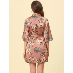 Cheibear Womens Satin Robes Pajama Bridal Party Tie Waist Mini Bathrobe -Cheibear Sales Store GUEST 97293d1d 6fe2 4f86 a1aa 6e6e0285b662