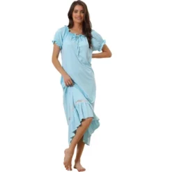 Cheibear Women's Victorian Ruffle Short Sleeve Tie Neck Pajama Sleep Dress 17 Cheibear Women's Victorian Ruffle Short Sleeve Tie Neck Pajama Sleep Dress -Cheibear Sales Store GUEST 97e7ee9f 377c 41e7 8f84 8996db84ced0