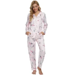 Cheibear Womens Satin Silky Floral Pajama Set Button Down Long Sleeve Shirt Pants Sleepwear 2pcs 15 Cheibear Womens Satin Silky Floral Pajama Set Button Down Long Sleeve Shirt Pants Sleepwear 2pcs -Cheibear Sales Store GUEST 9ed548f3 5e8b 4981 a608 ecb76ffa3275