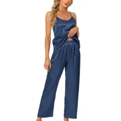 Cheibear Womens Satin Lounge Solid Color Cami Tops With Pants Sleepwear Pajamas Sets 10 Cheibear Womens Satin Lounge Solid Color Cami Tops With Pants Sleepwear Pajamas Sets -Cheibear Sales Store GUEST a10509a5 3a9c 4c3e 9be1 7f30335adc7d