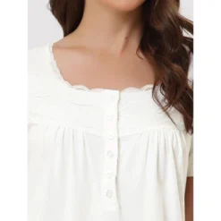 Cheibear Women's Victorian Princess Lace Short Sleeve Cotton Sleepwear 8 Cheibear Women's Victorian Princess Lace Short Sleeve Cotton Sleepwear -Cheibear Sales Store GUEST a1c18f69 a85c 45b3 a8f1 ee00e2b31fb6