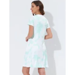 Cheibear Womens Sleepwear Pajama Dress With Pockets Nightshirt Lounge Nightgown -Cheibear Sales Store GUEST a49bf075 4890 4852 852c 1edba01dbc9a