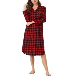 Cheibear Womens Button Down Plaid Heart Printed Shirtdress Sleepshirt Loungewear Pajama Shirt Dress -Cheibear Sales Store GUEST b9a1843a 413c 4ab8 be55 46f2bbadd048