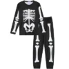 Cheibear Halloween Long Sleeve Family Matching Sleepwear Party Cosplay Pajama Set Black