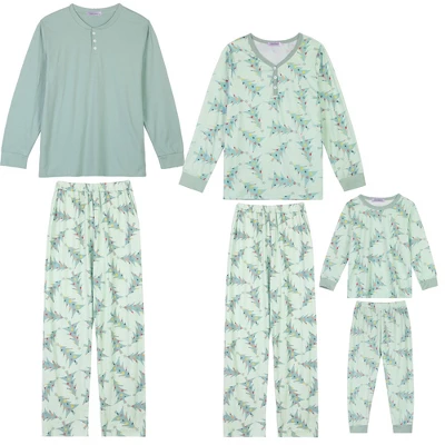 Cheibear Christmas Tree Long Sleeve Tops With Pants Lounge Family Pajama Sets Green 4 Cheibear Christmas Tree Long Sleeve Tops With Pants Lounge Family Pajama Sets Green - Image 4