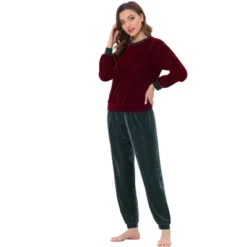 Cheibear Womens Velvet Sleepwear Long Sleeve With Pants Lounge Winter Warm Pajama Set -Cheibear Sales Store GUEST ce9ceee3 b478 40b2 a1a2 58e7b1f0dd05