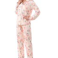 Cheibear Women's Sleepwear Loungewear Cute Print With Pants Soft Long Sleeve Pajama Set -Cheibear Sales Store GUEST d0d10127 ac8b 4c34 bef3 08668637d0aa