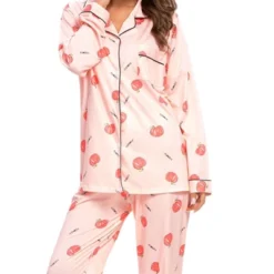 Cheibear Womens Sleepwear Lounge Cute Print Nightwear With Pants Long Sleeve Pajama Set -Cheibear Sales Store GUEST d4ecfe2e 5314 41b3 8bac 1605a7cb489e