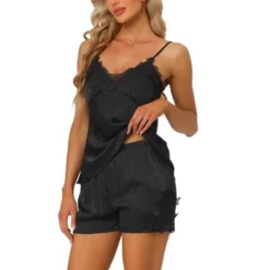 Cheibear Womens Satin Lounge Lace Trim Cami Tops With Shorts Sleepwear Pajamas Sets 19 Cheibear Womens Satin Lounge Lace Trim Cami Tops With Shorts Sleepwear Pajamas Sets -Cheibear Sales Store GUEST da37db76 a49d 4afc 9eb7 816f08911920