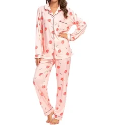 Cheibear Womens Sleepwear Lounge Cute Print Nightwear With Pants Long Sleeve Pajama Set -Cheibear Sales Store GUEST dbde6d49 3c3b 4f8f 9057 d1e5d0452b3d