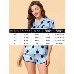 Cheibear Women's Silky Satin Polka Dots Nightwear With Shorts Lounge Set 14 Cheibear Women's Silky Satin Polka Dots Nightwear With Shorts Lounge Set -Cheibear Sales Store GUEST e04a0882 5c2a 439f a189 3678a8a46a91