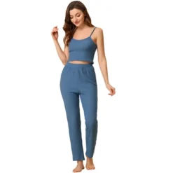 Women's 3pcs Knit Lounge Sleepwear Pants Shrug Cardigan Pajama Set -Cheibear Sales Store GUEST e2d8b589 3885 4d84 9e3a c16dce433298