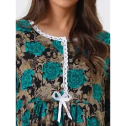 Cheibear Womens Pajamas Loungewear Long Sleeve Round Neck Midi Nightgown -Cheibear Sales Store GUEST e3222b8b ea45 4afe b3ca 6015555ea1db