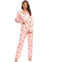 Cheibear Womens Sleepwear Lounge Cute Print Nightwear With Pants Long Sleeve Pajama Set -Cheibear Sales Store GUEST e5d8927e fa46 4d77 a77a 5d83eb6e90cb