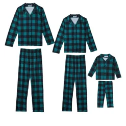 Cheibear Christmas Plaid Long Sleeve Tee With Pants Loungewear Family Pajama Sets -Cheibear Sales Store GUEST e7418207 b701 42dc 9f72 980c65433bd3