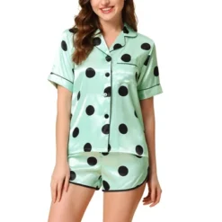 Cheibear Women's Silky Satin Polka Dots Nightwear With Shorts Lounge Set 17 Cheibear Women's Silky Satin Polka Dots Nightwear With Shorts Lounge Set -Cheibear Sales Store GUEST e7c52319 562c 4a2d b46b 1949a9319c0f