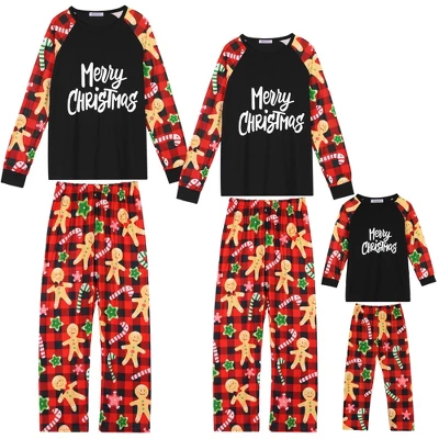 Cheibear Christmas Sleepwear Long Sleeve Tee With Pants Lounge Family Pajama Sets 4 Cheibear Christmas Sleepwear Long Sleeve Tee With Pants Lounge Family Pajama Sets - Image 4