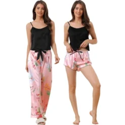 Cheibear Women's Floral 3 Pieces Pajama Sets Cami Shorts And Long Pants Set For Sleep Loungewear -Cheibear Sales Store GUEST edc3c1b8 4a61 4ea0 a9d6 f0888c60530a