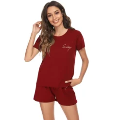 Cheibear Womens Sleepwear Crew Neck Nightwear With Shorts Loungewear Pajama Set -Cheibear Sales Store GUEST f417cb08 3952 42b5 8dd0 4619716e7bfd