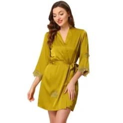 Cheibear Womens Satin Pajama Silk Nightgown Lounge Nightdress With Robe Sets -Cheibear Sales Store GUEST f4cf72f7 ad18 43f1 8ee1 0ac94d681728