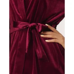Cheibear Womens Wedding Party Velvet Thin Gown Bridesmaid Bridal Robes -Cheibear Sales Store GUEST f501a41a 2b16 4cd1 a5b5 6234fd577387