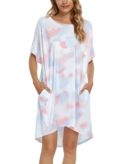 Cheibear Women's Batwing Sleeve Nightshirt Lounge Dress Nightgown 13 Cheibear Women's Batwing Sleeve Nightshirt Lounge Dress Nightgown -Cheibear Sales Store GUEST f693d40e 19af 479a 8d77 f34768a35aec