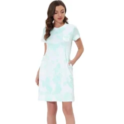 Cheibear Womens Sleepwear Pajama Dress With Pockets Nightshirt Lounge Nightgown -Cheibear Sales Store GUEST f759aae5 1e11 467b 8330 62eefbd45911