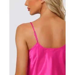 Cheibear Women's Satin Nightgown Lounge Sleepwear Cami Dress With Tassel Pajama Dress -Cheibear Sales Store GUEST fa36b1c7 b574 49ef 8634 dc27a0726018